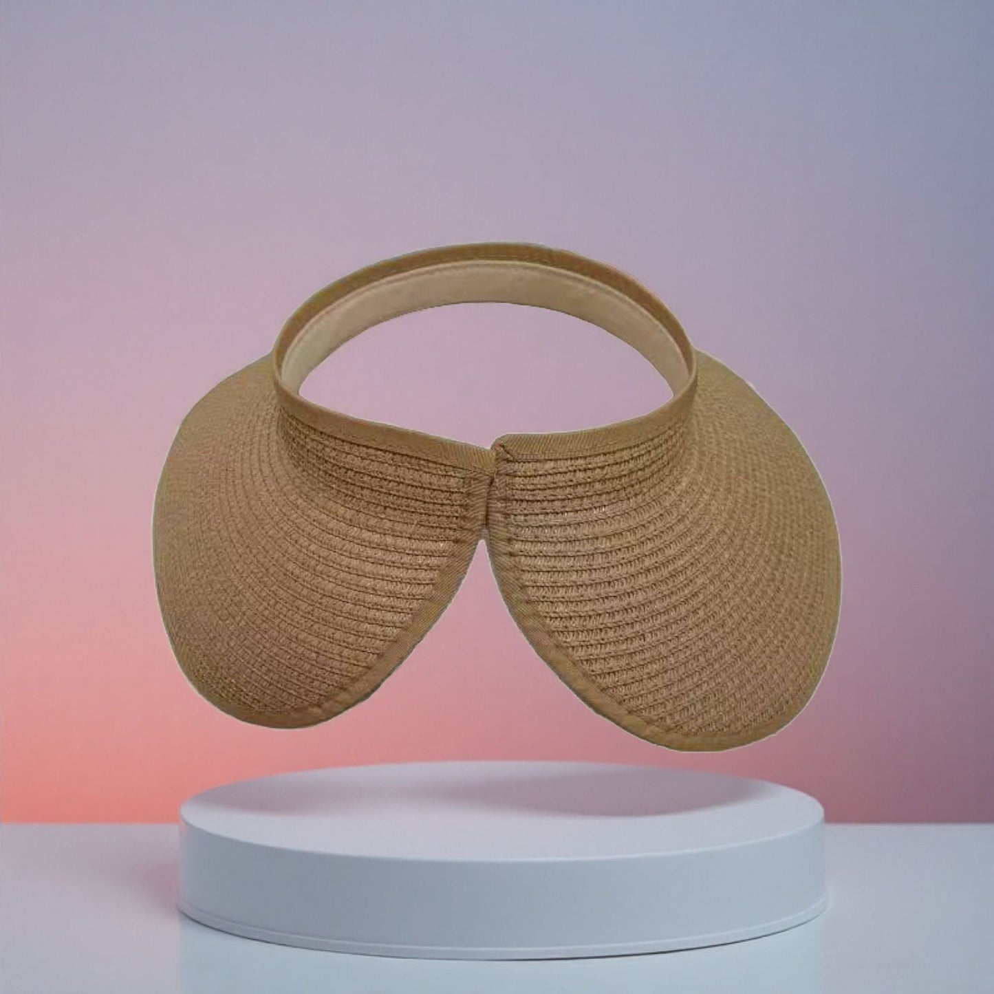 Foldable Open-Top Sun Hat for Women Summer Sunscreen Hat UV Protection Wide Brim Straw Hat Sun Visor