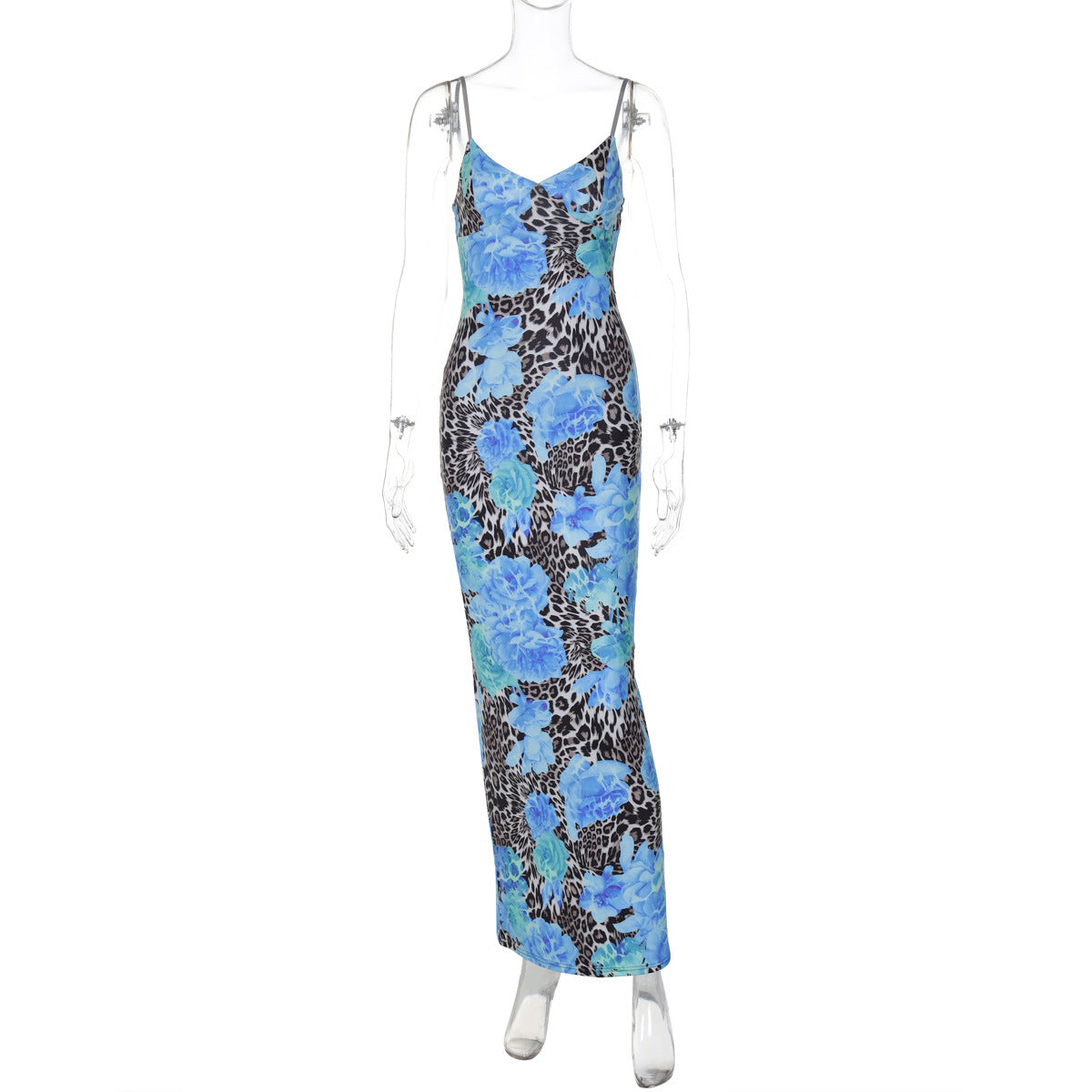 New Arrival Women's Street Style Elegant Slim-Fit Printed Camisole Long Dress